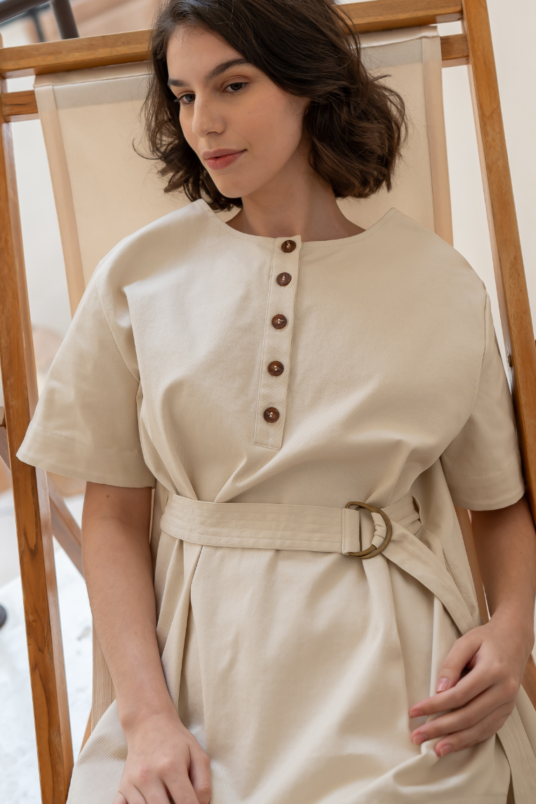 Joanna Reversible T-shirt Pocket Dress – Olive Basics