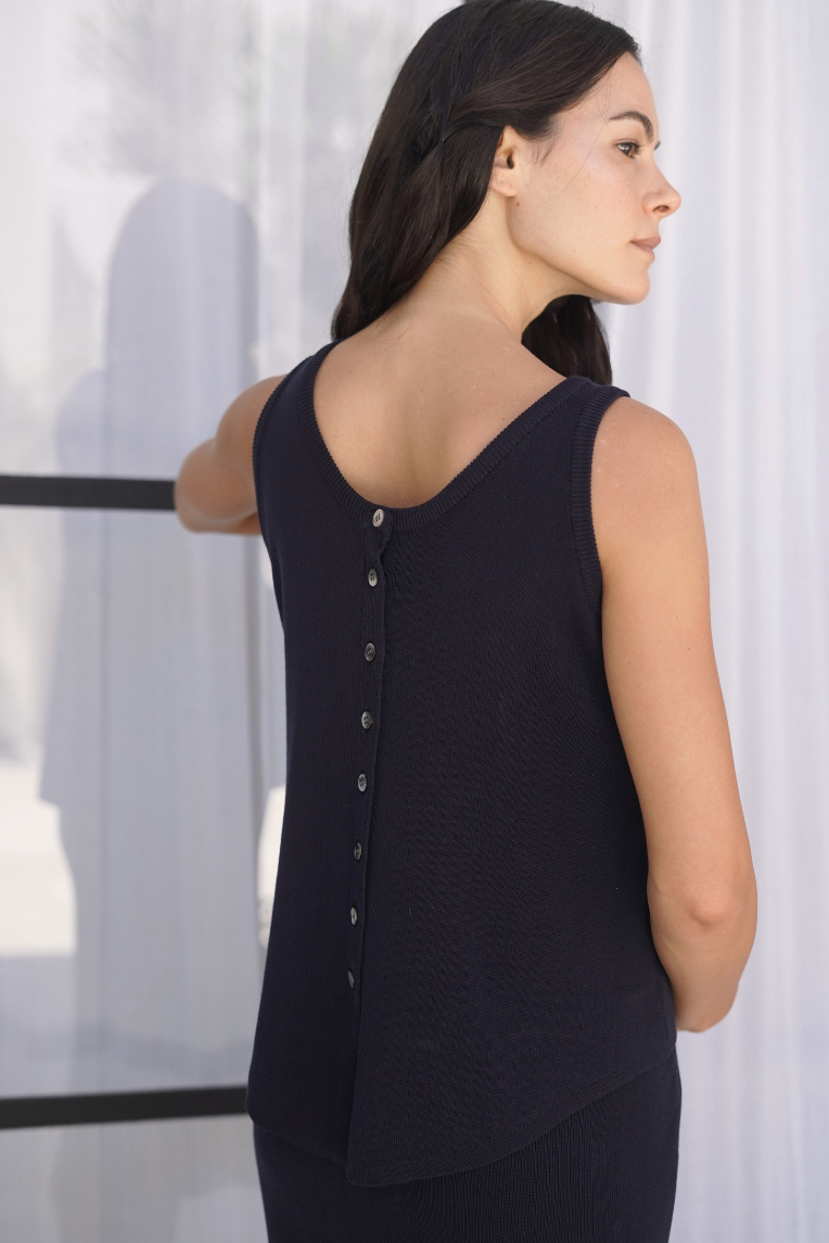 Sarah Reversible Button Tank