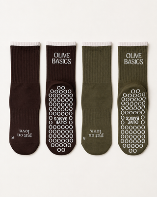 Cloudy Grip Socks in Organic Cotton