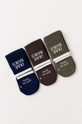 Cloudy Grip Socks in Organic Cotton